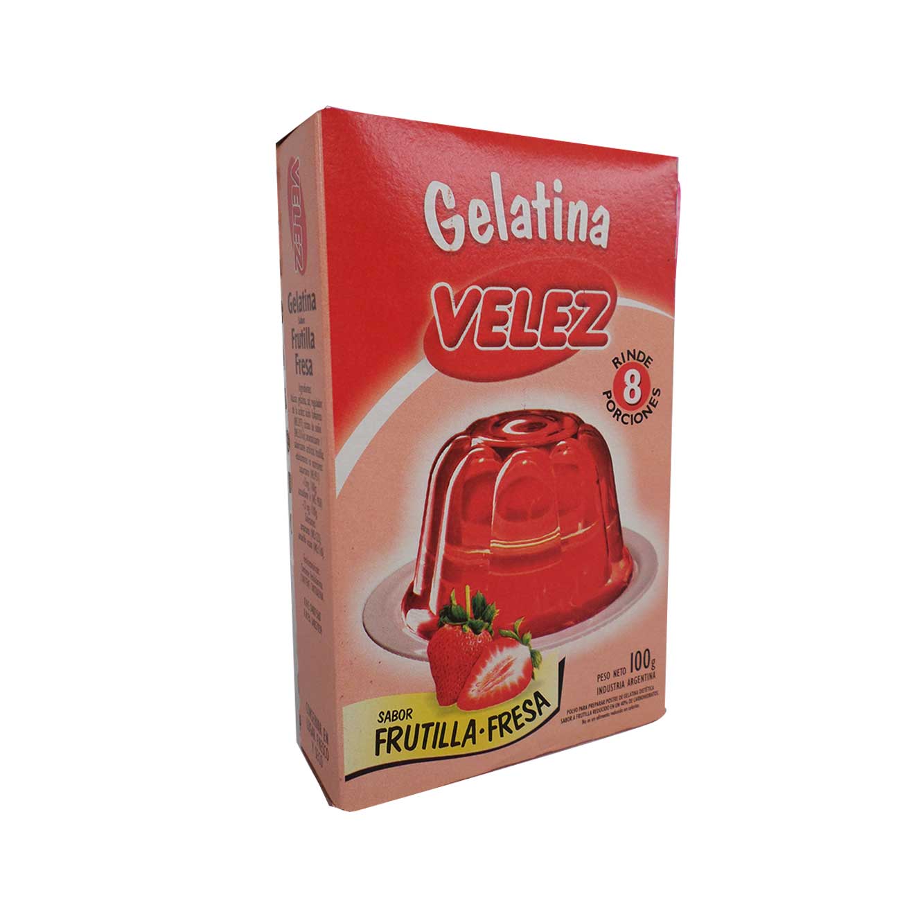 Gelatina frutilla 100g VELEZ