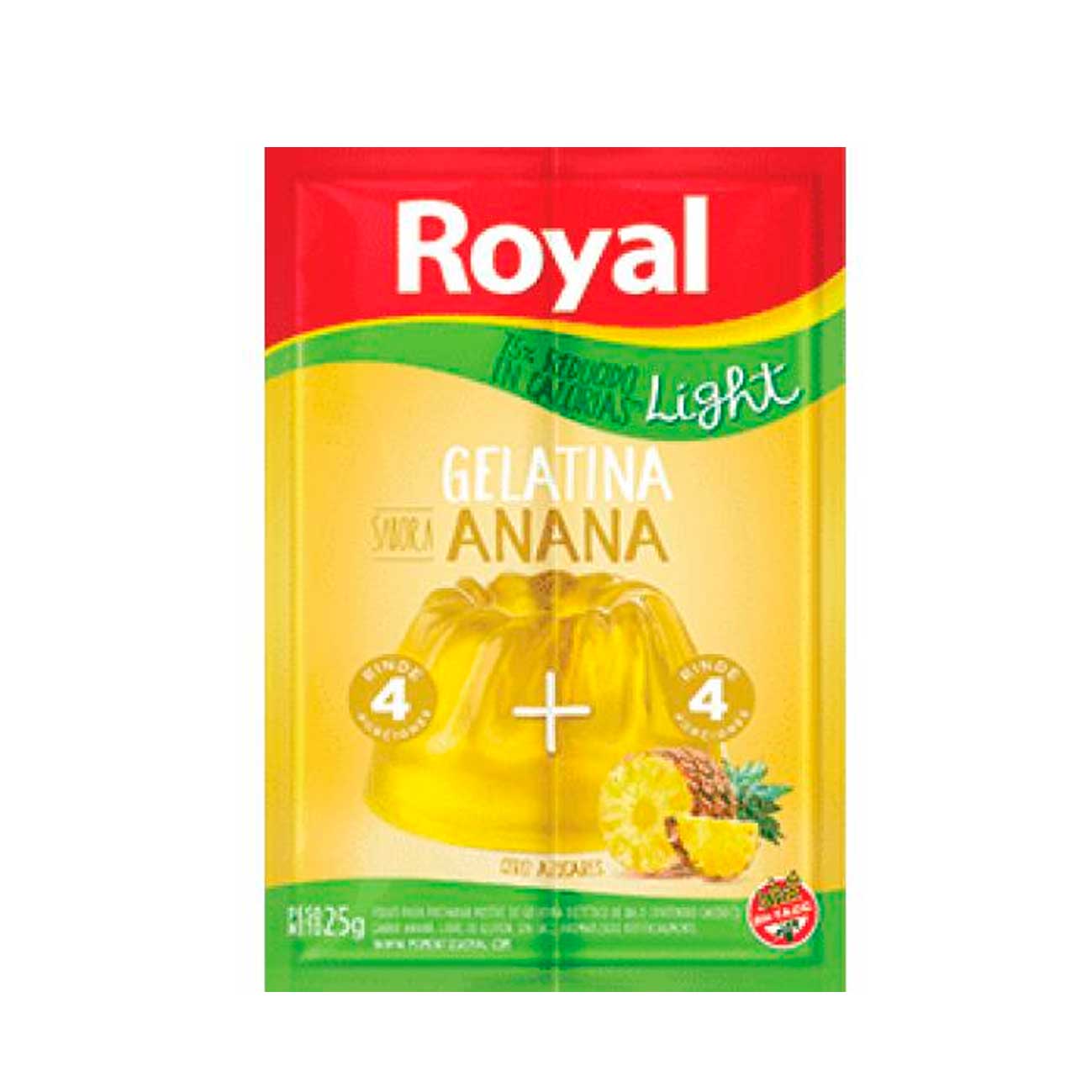 Gelatina light ananá 25g ROYAL 