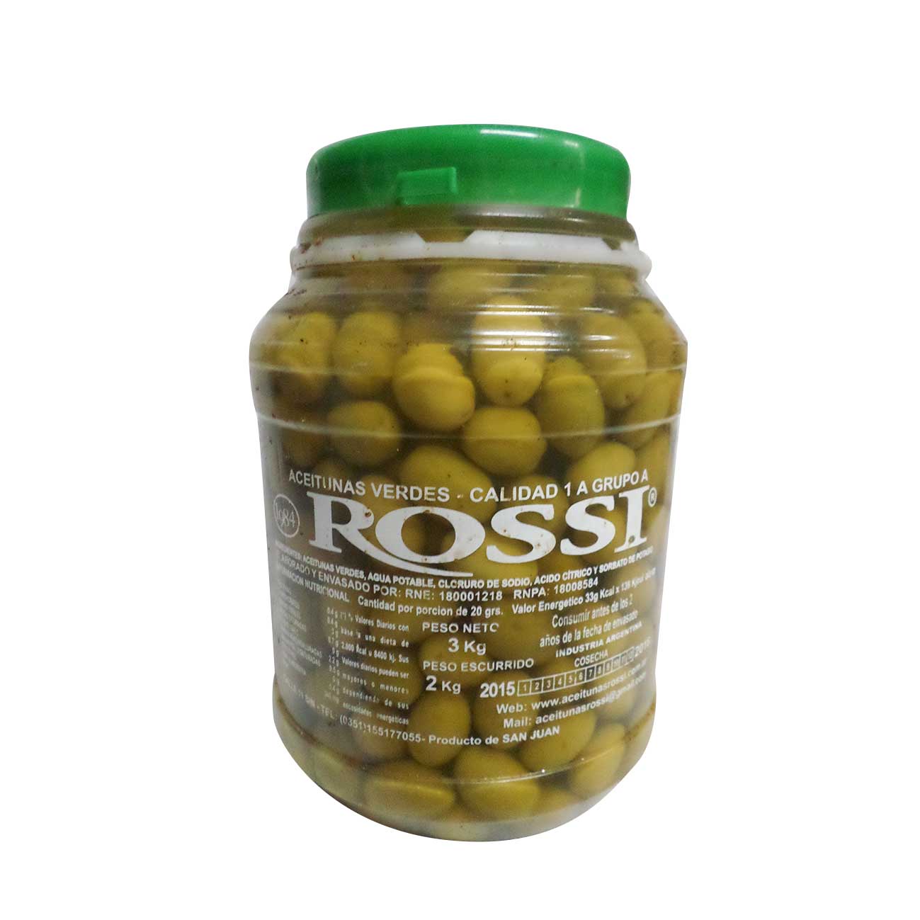 Aceitunas verdes Nº0 2k ROSSI